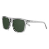 Okulary przeciwsłoneczne 3/4 kątowe Zippo z zielonymi soczewkami i szarymi przezroczystymi oprawkami