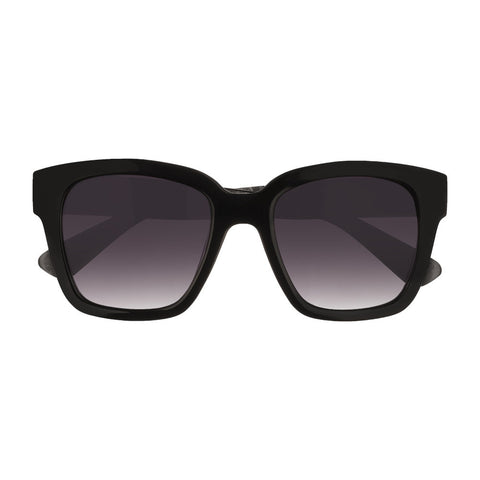 Widok z przodu Okulary Zippo Duże czarne soczewki z czarną oprawką