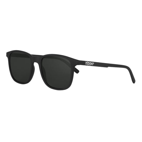 Okulary przeciwsłoneczne 3/4 kątowe Zippo z czarnymi soczewkami i czarnymi oprawkami