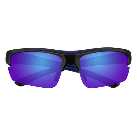 Widok z przodu Okulary Zippo Niebieskie soczewki z czarnymi oprawkami
