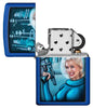 Zapalniczka Zippo Retro Futuristic Royal Blue Pinup Woman With Ray Gun Web Debut Otwarty bez płomienia